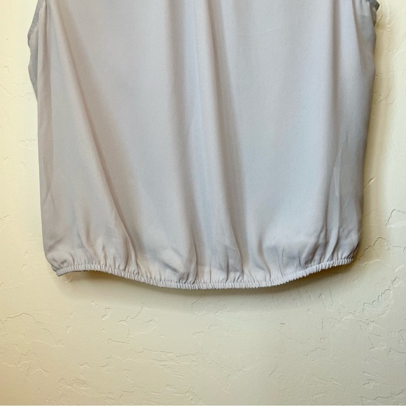 Express Light Gray Sheer Sleeveless Blouse - Picture 5 of 8